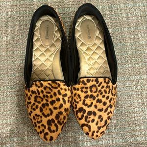Birdies Starling cheetah print calf hair loafers